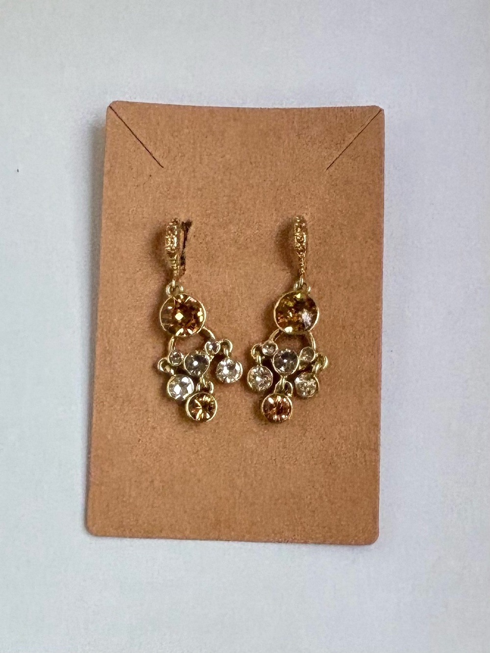Givenchy Gold-Tone Crystal Drop Earrings - Picture 2 of 7